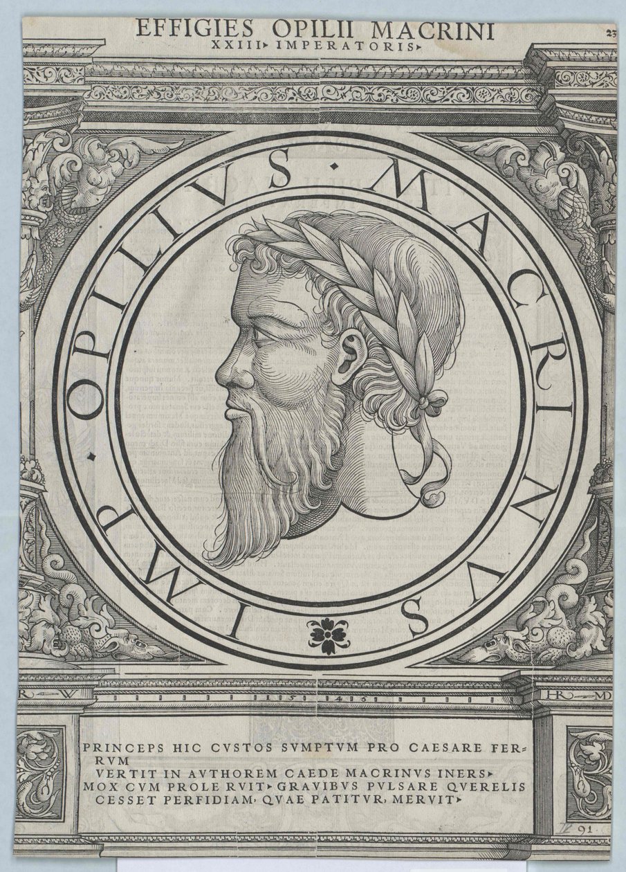 Römischer Kaiser Macrinus von Artist Unknown