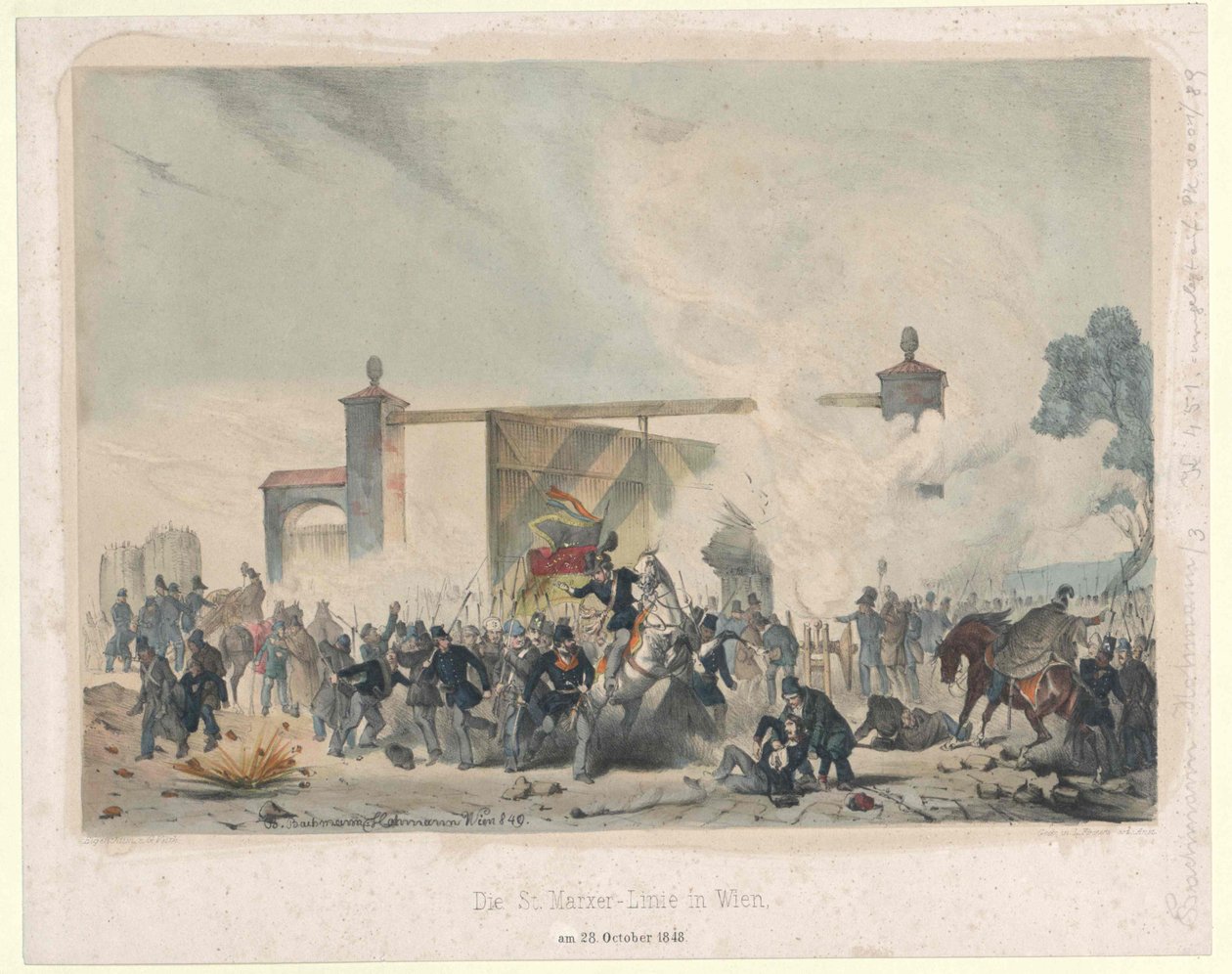 Die St. Marxer Linie in Wien von Artist Unknown