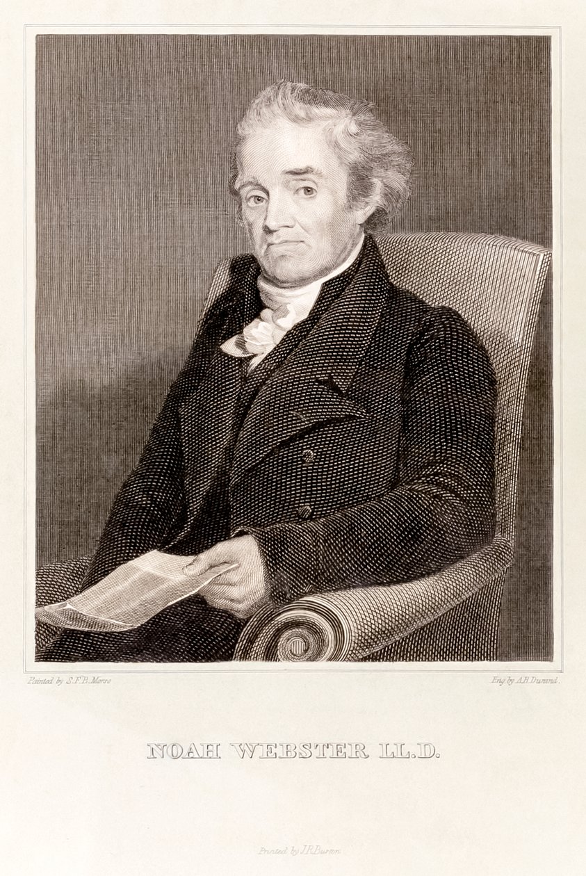 Noah Webster: Amerikanischer Lexikograf (Gravur) von Asher Brown Durand
