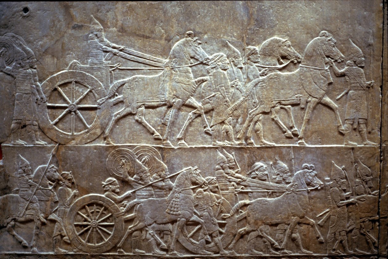 Ashurbanipal in der Schlacht von Til-Tuba von Assyrian
