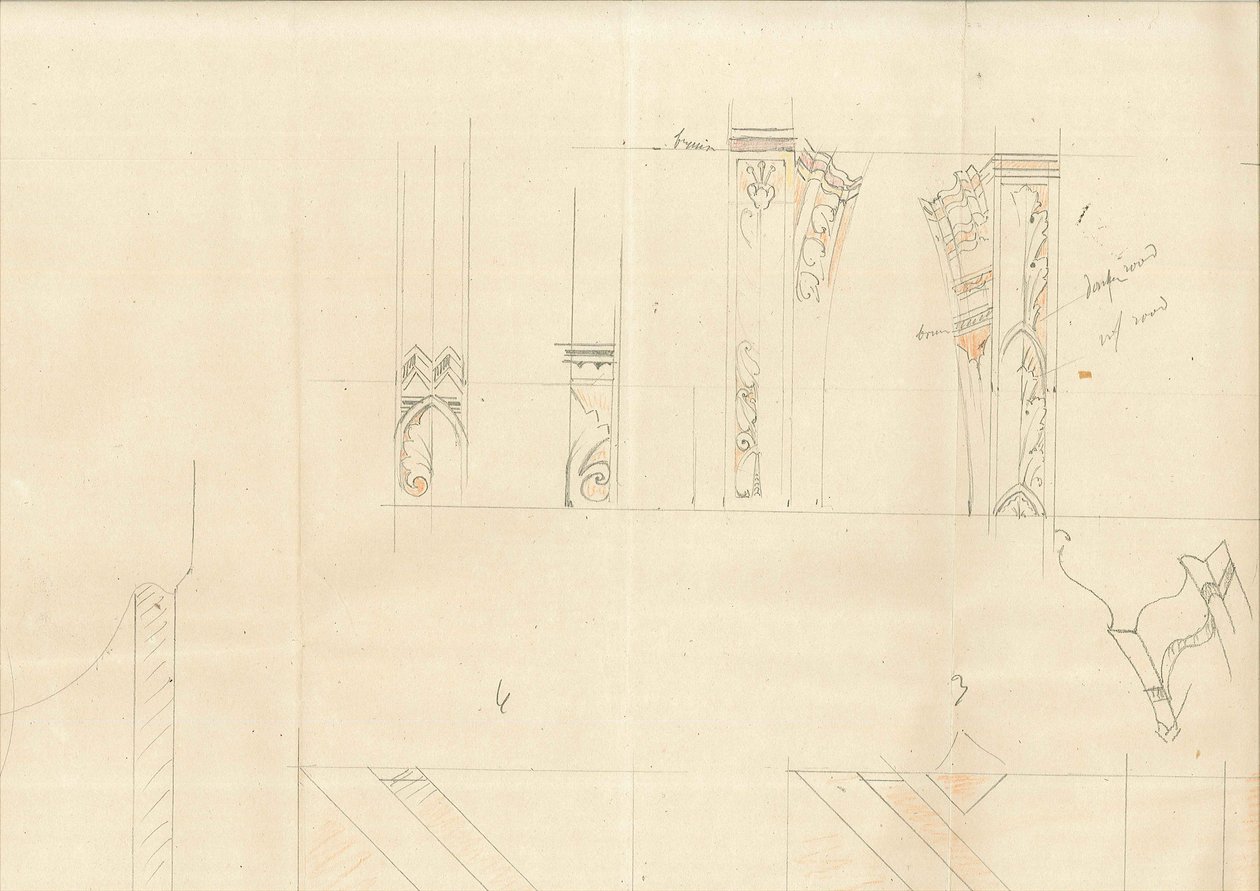 Entwürfe für Dekorationsschema von Atelier Cuypers Stoltzenberg