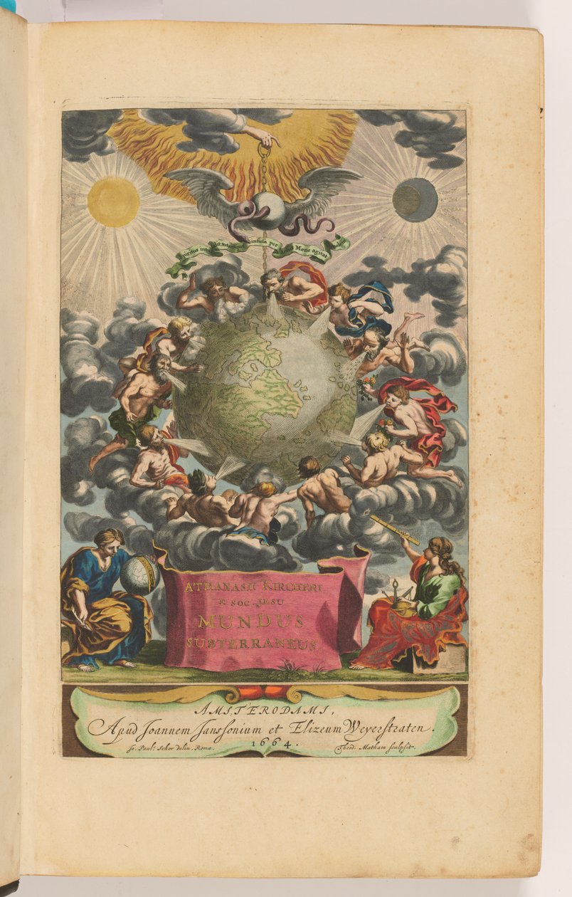 Titelseite von Mundus Subterraneus von Athanasius Kircher