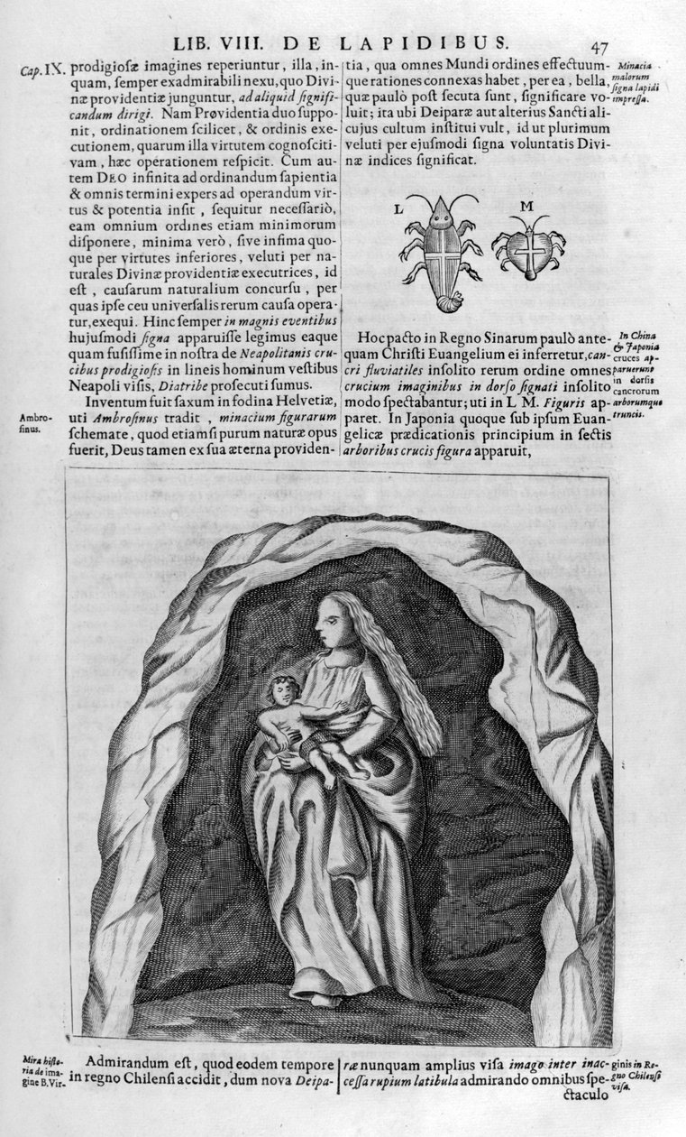 Jungfrau und Kind, 1678 von Athanasius Kircher