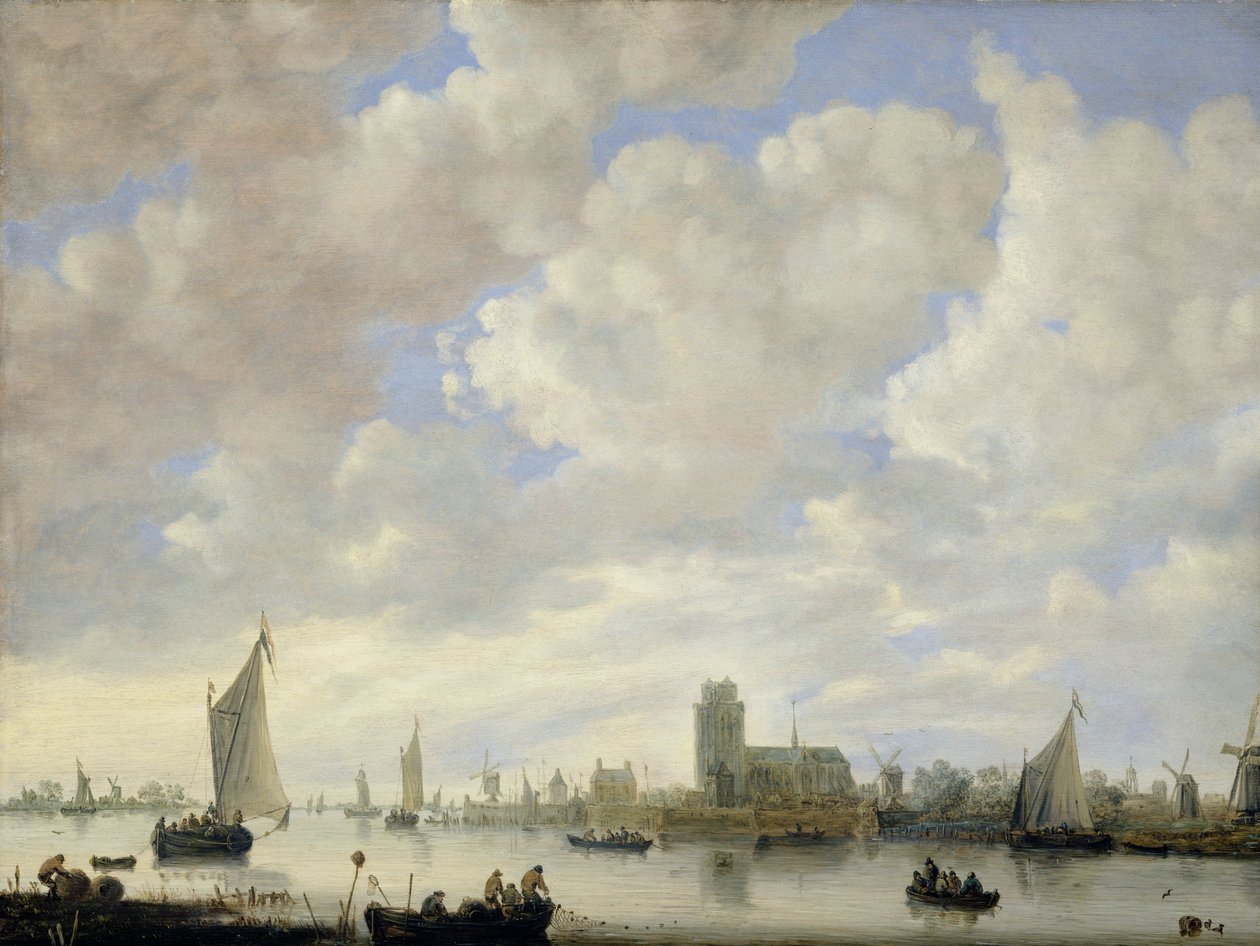 Ansicht der Merwede bei Dordrecht von Jeronimus van Diest