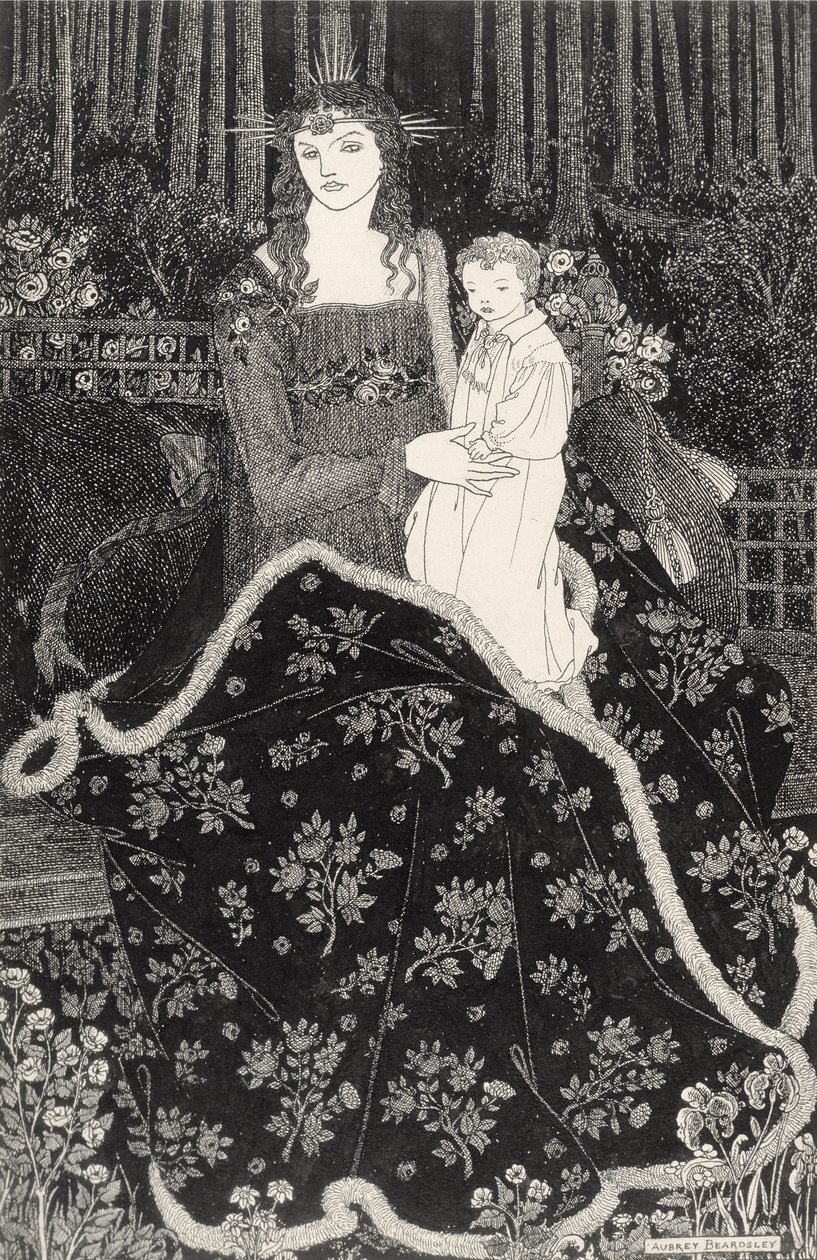 Eine große Weihnachtskarte, 1895 von Aubrey Beardsley