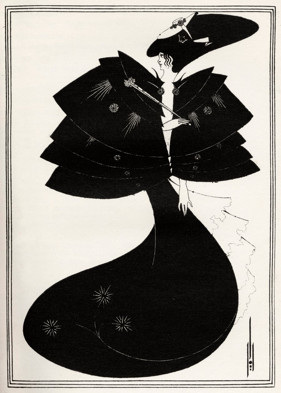 Der schwarze Umhang von Aubrey Beardsley