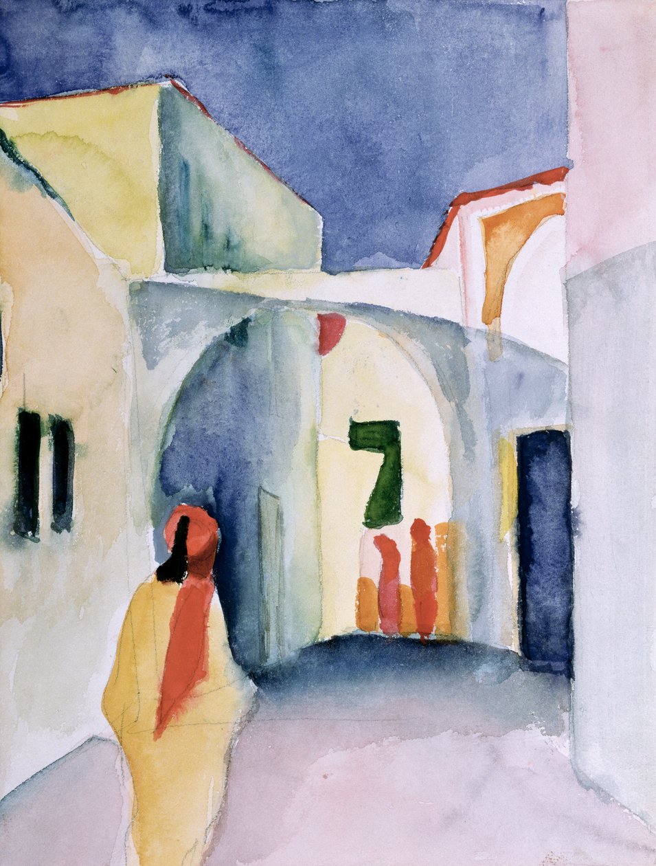 Ein Blick in eine Gasse von August Macke