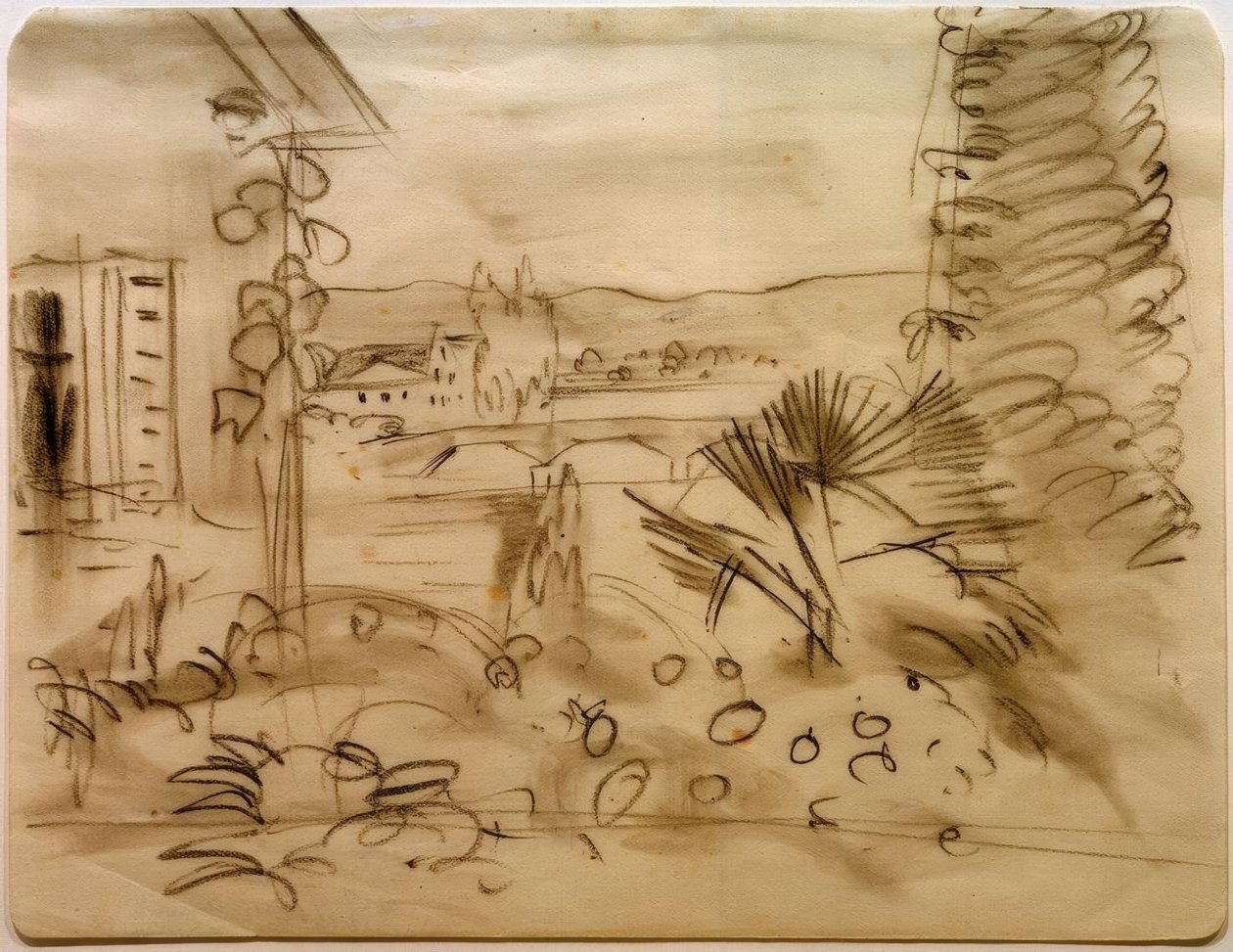 Gartenhaus im Rhônetal von August Macke