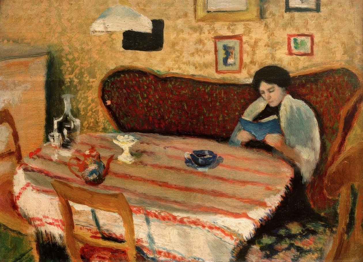 Unser Wohnzimmer in Tegernsee von August Macke
