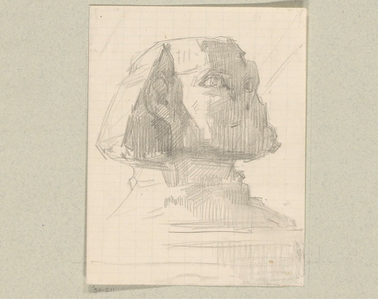 Studie einer Sphinx von August Allebe