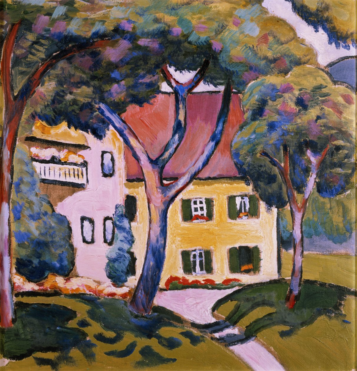 Haus in einer Landschaft von August Macke