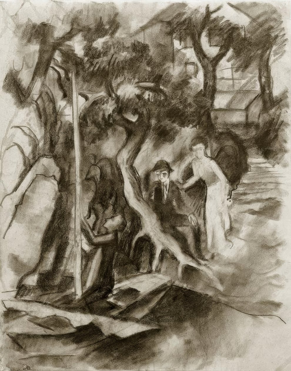 Paar am Segelboot von August Macke