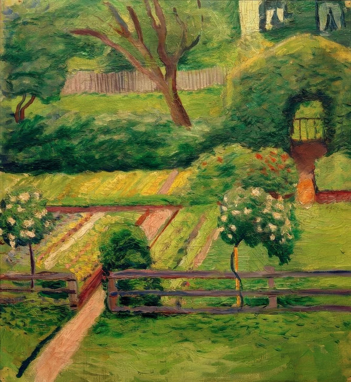Rosengärtchen in Tegernsee von August Macke