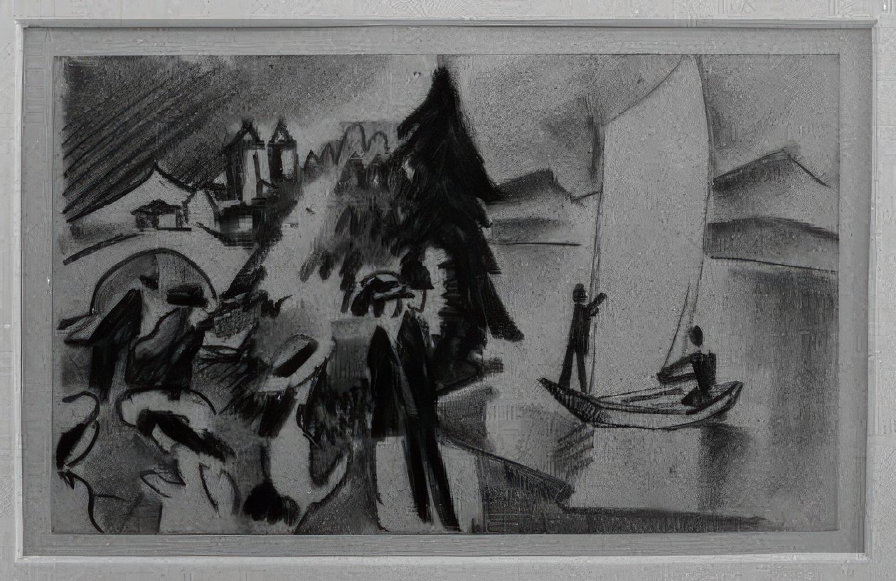 Studie zu Gelbes Segel von August Macke