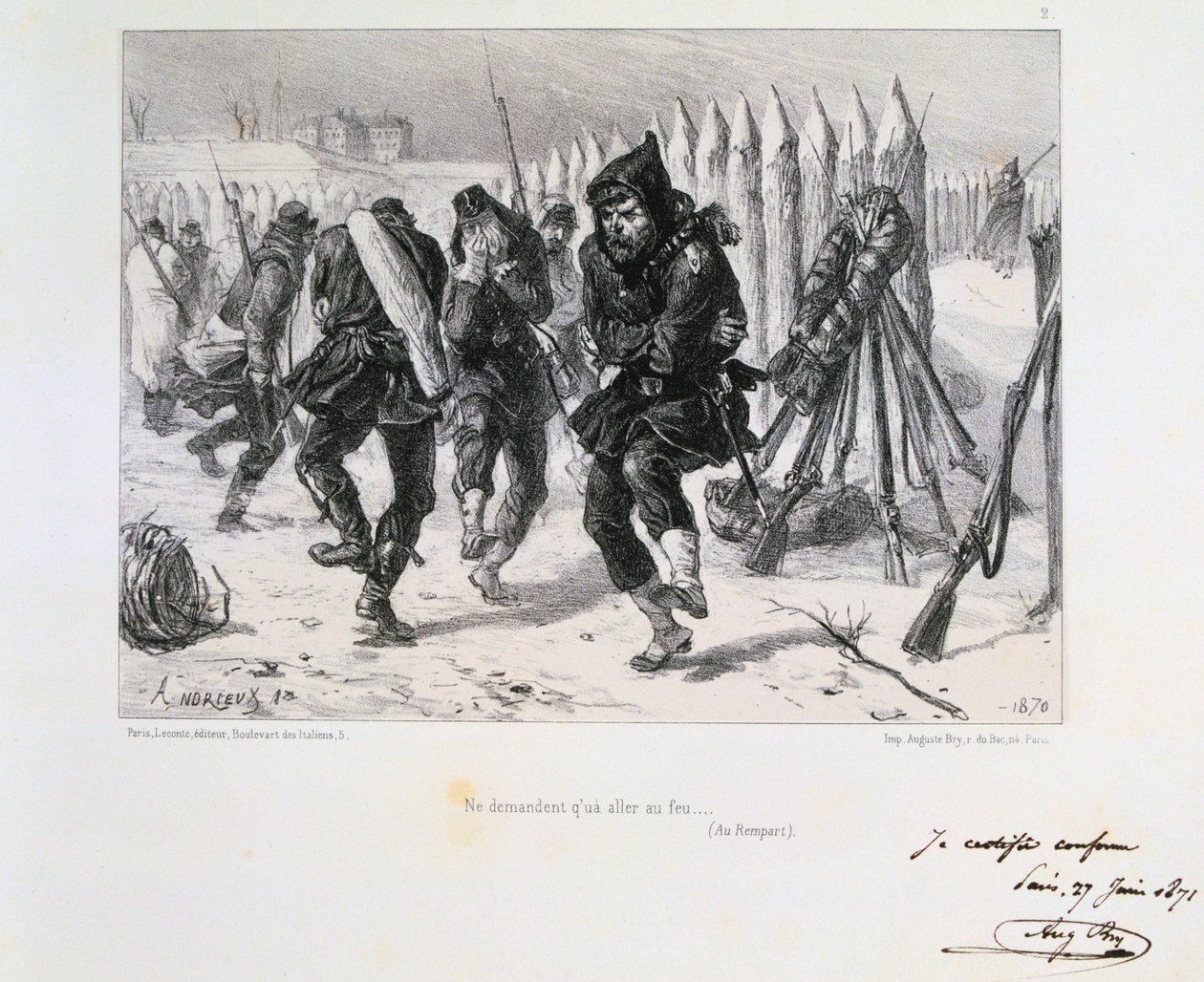 Belagerung von Paris, Deutsch-Französischer Krieg, 1870-1871 von Auguste Bry