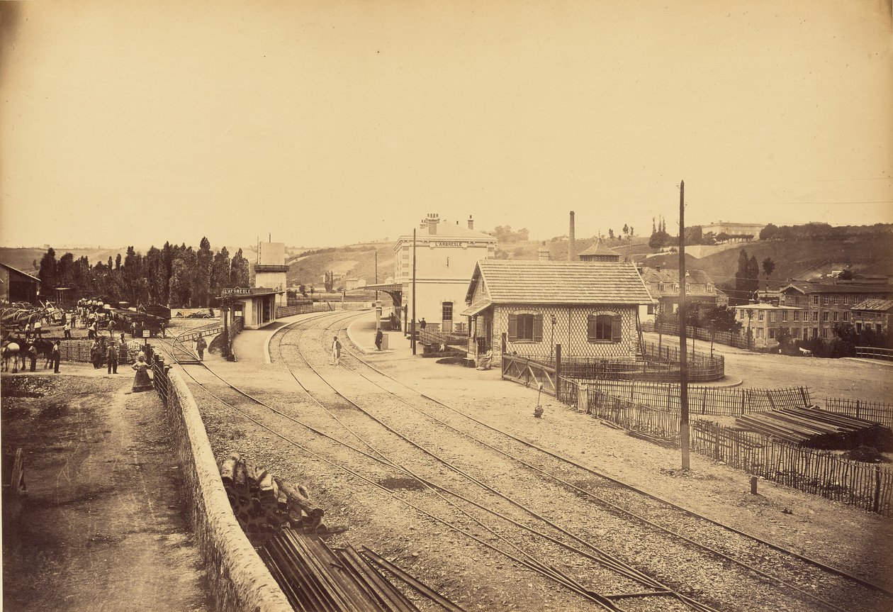 Bahnübergang und Station, in L