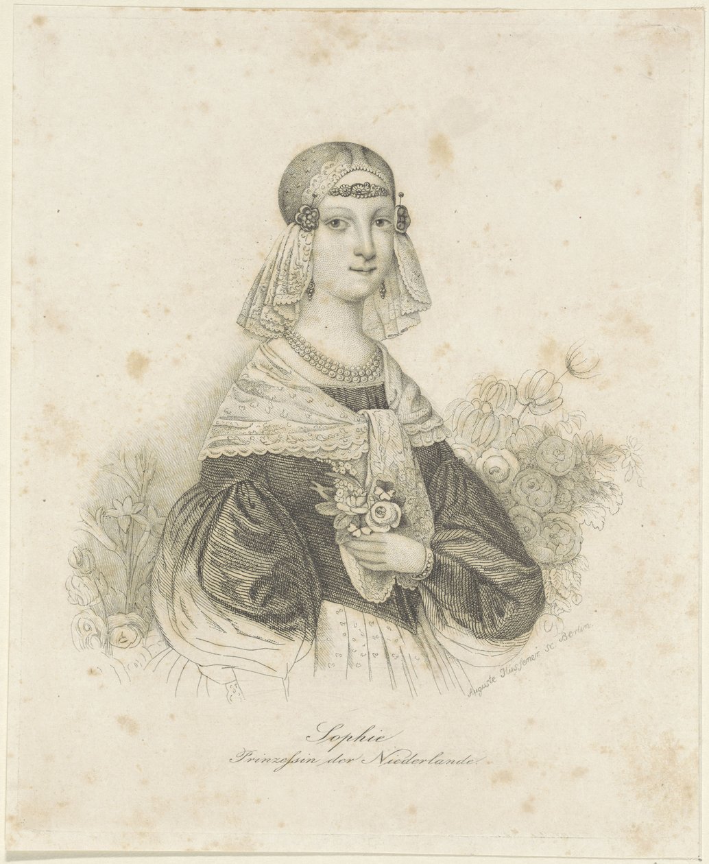 Porträt von Sophie, Prinzessin der Niederlande von Auguste Hüssener