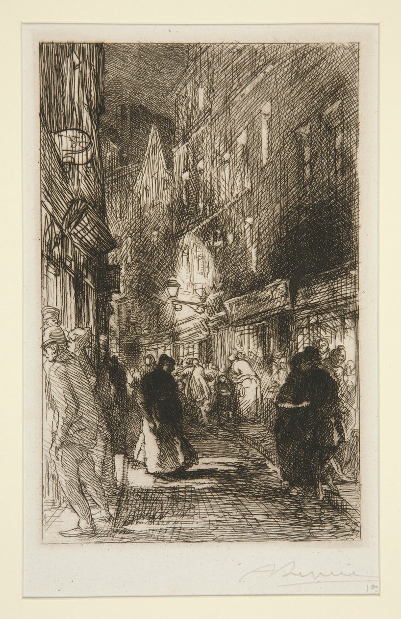 Die Rue Galande von Auguste Lepere