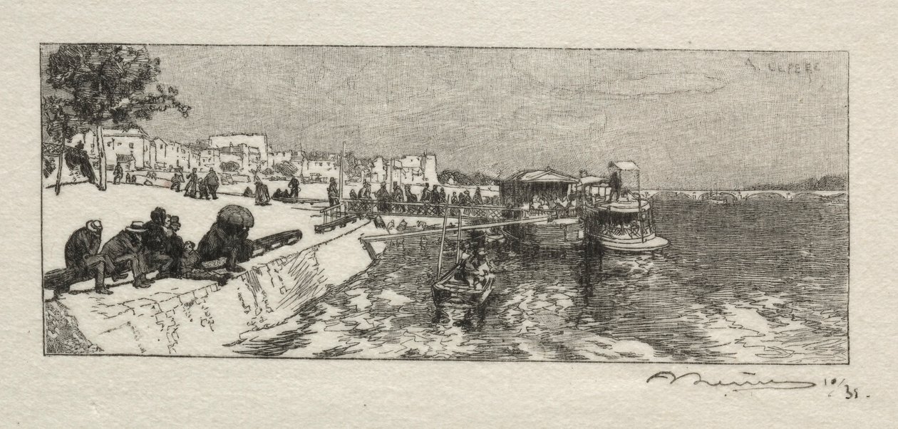 Embarcadère in Bercy von Auguste Louis Lepère