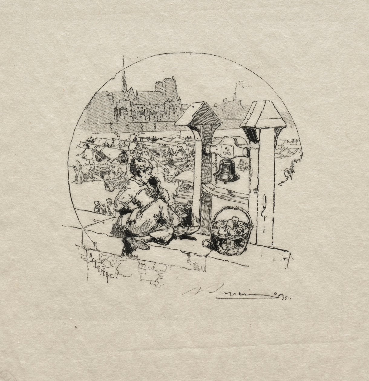 Marché aux Pommes, Nr. 2 von Auguste Louis Lepère