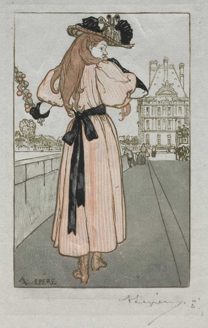 Pariser Almanach, 1897: Frühling von Auguste Louis Lepère