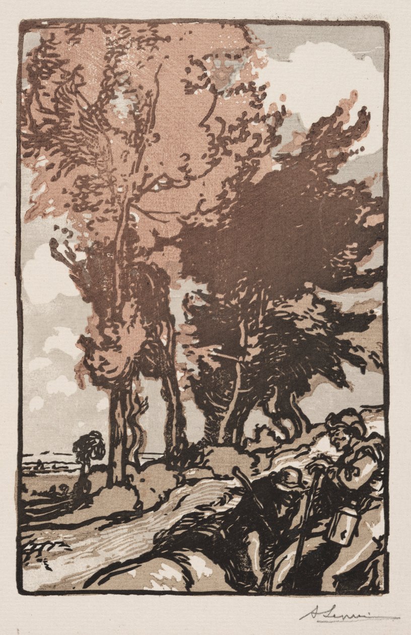 Der Rastplatz, 1904 von Auguste Louis Lepère