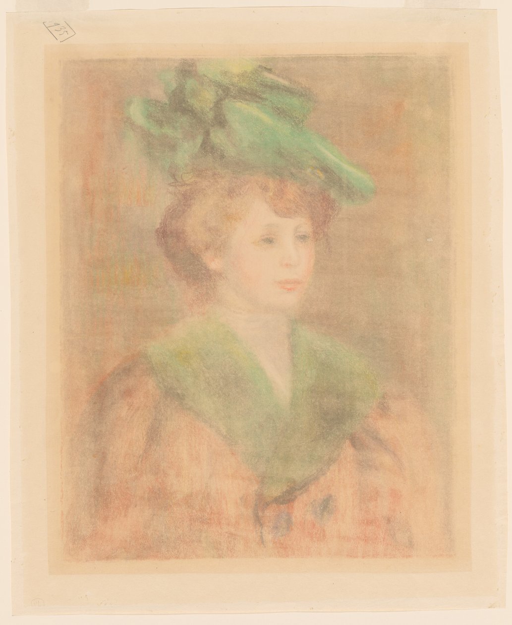 Dame mit grünem Hut (Mlle. Dieterle?) von Auguste Renoir