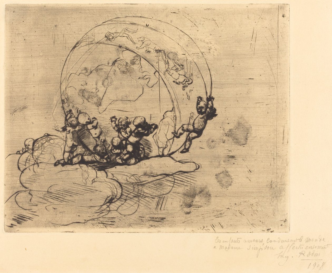 Les Amours Conduisant le Monde von Auguste Rodin