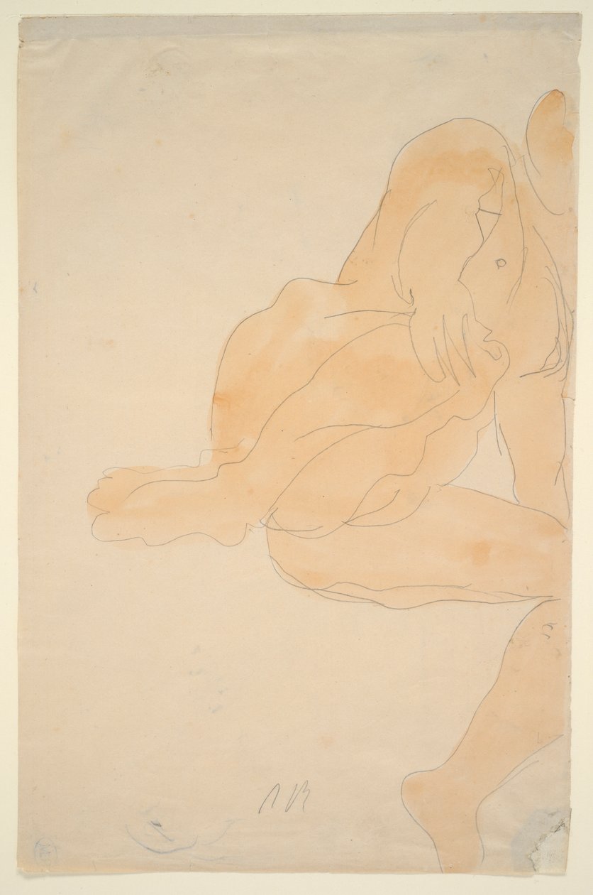 Sitzender Akt, Knie erhoben von Auguste Rodin