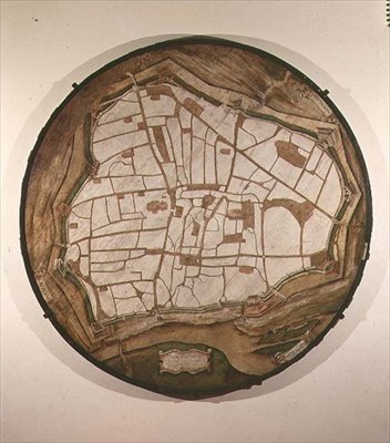 Kreisförmige Karte von Wien, 1547-49 von Augustin Hirschvogel