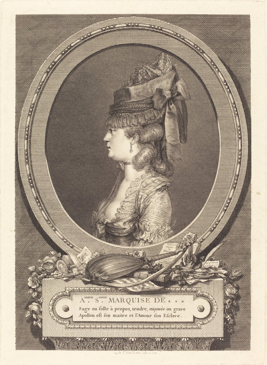 Adrienne Sophie Marquise de *** von Augustin de Saint Aubin