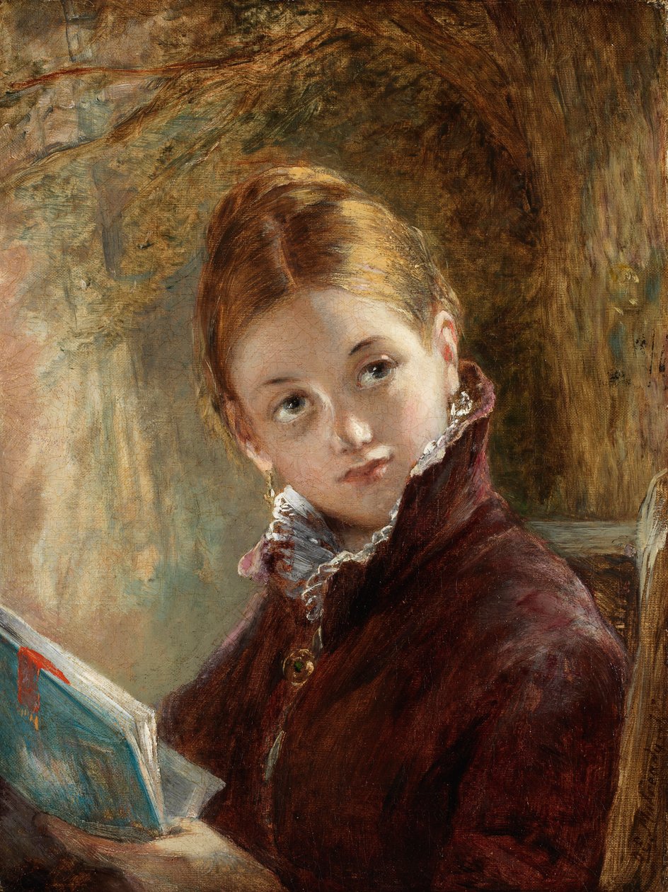 Eine ruhige Lektüre, 1875 von Augustus Edward Mulready
