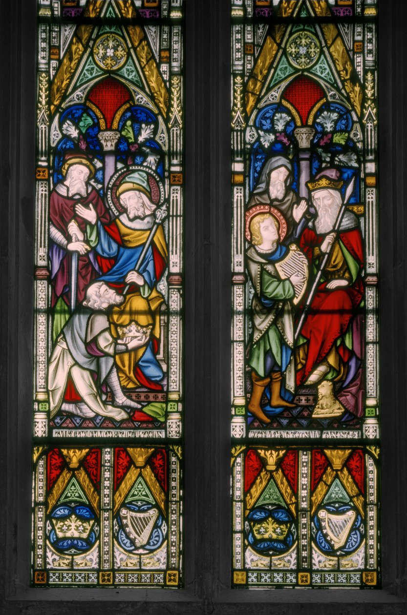 Biblische Szenen von David & Saul (Detail) von Augustus Welby Northmore Pugin