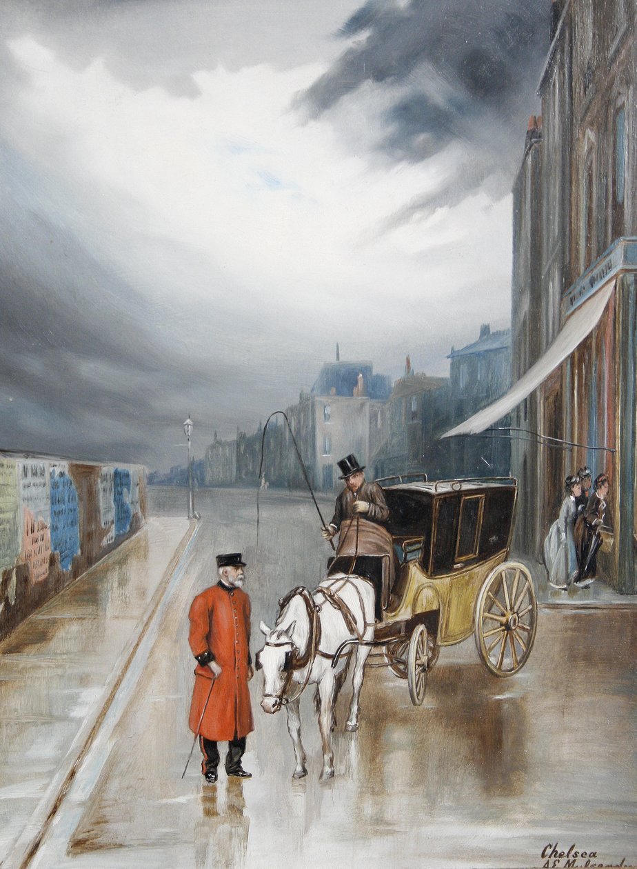 Nach dem Regen - Chelsea von Augustus Edwin Mulready