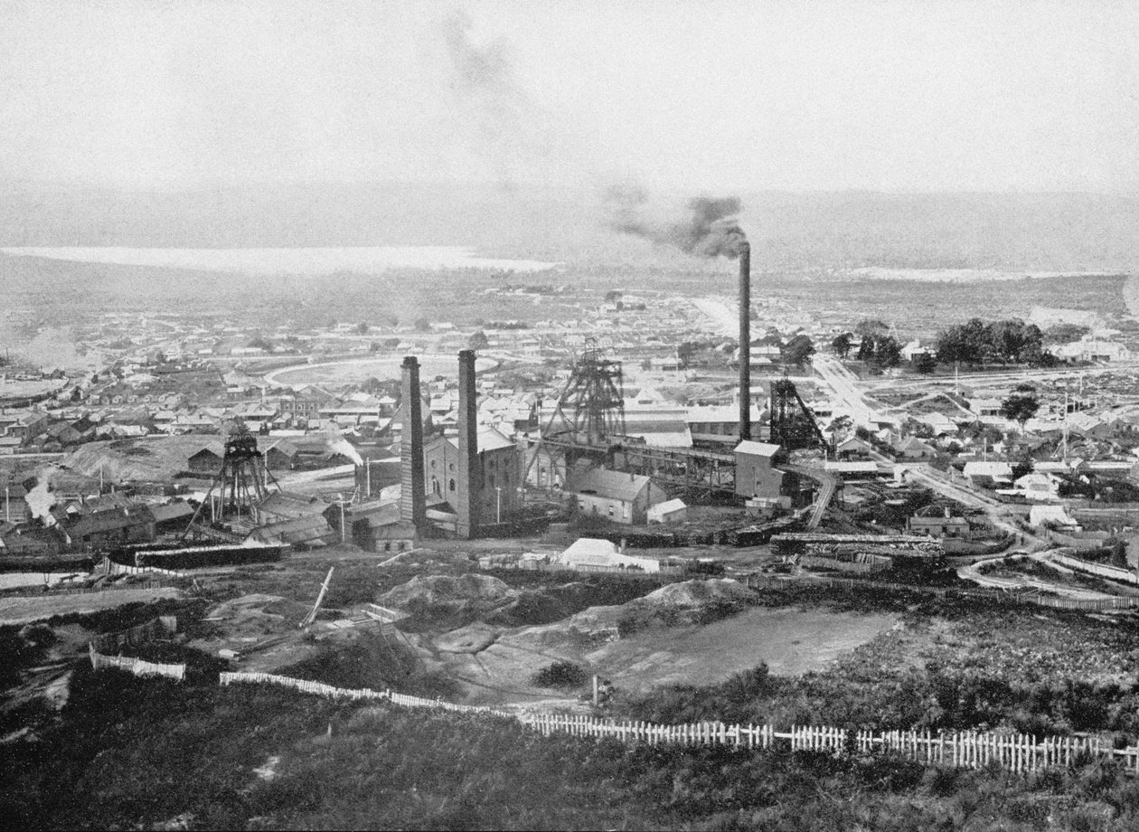 Die Tasmanische Goldmine, Beaconsfield, Tasmanien, ca. 1900, aus 