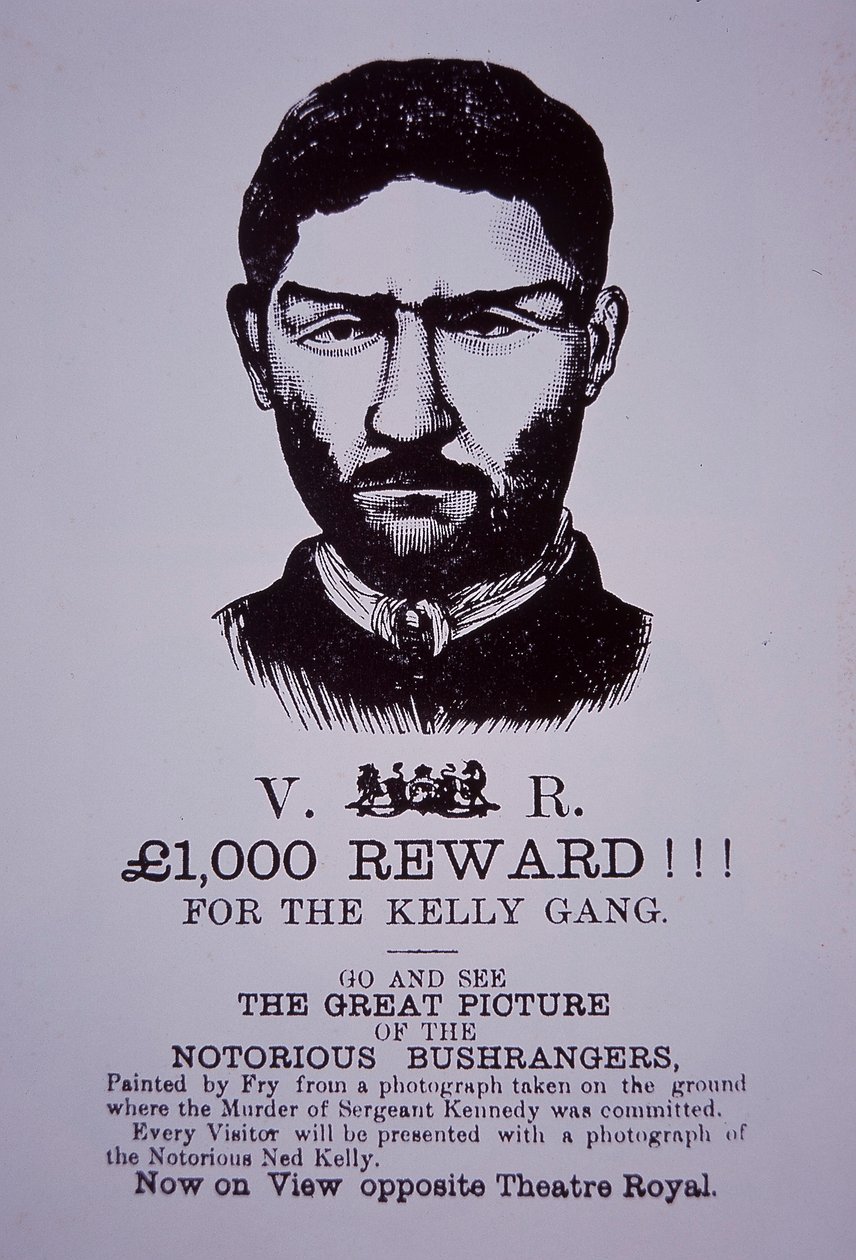 Ned Kelly Belohnungsposter von Australian School