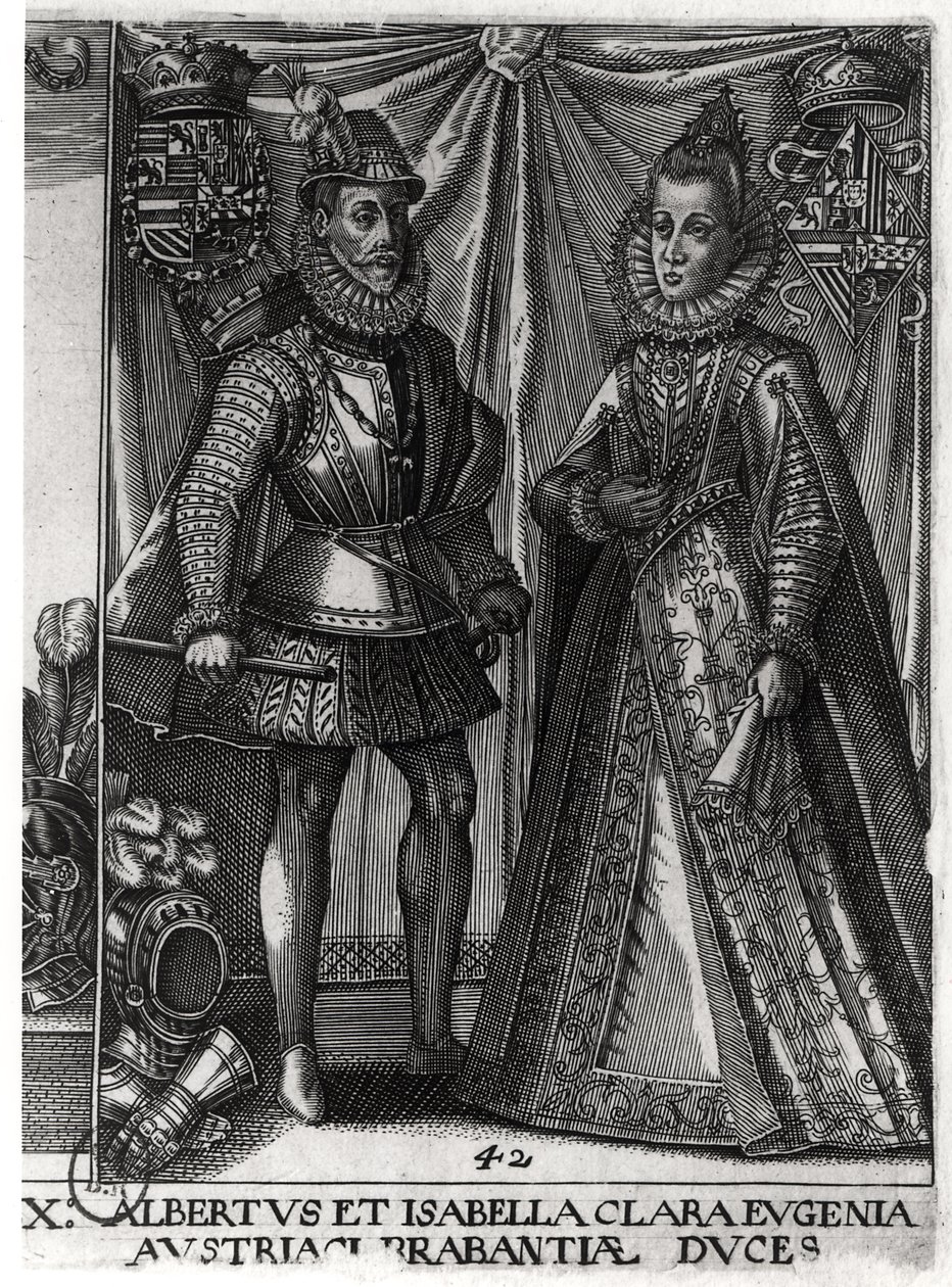 Porträt von Albert, Erzherzog von Österreich (1559-1621) und seiner Frau Isabella Clara Eugenia (1566-1633) Erzherzogin von Österreich, 1613 von Austrian School