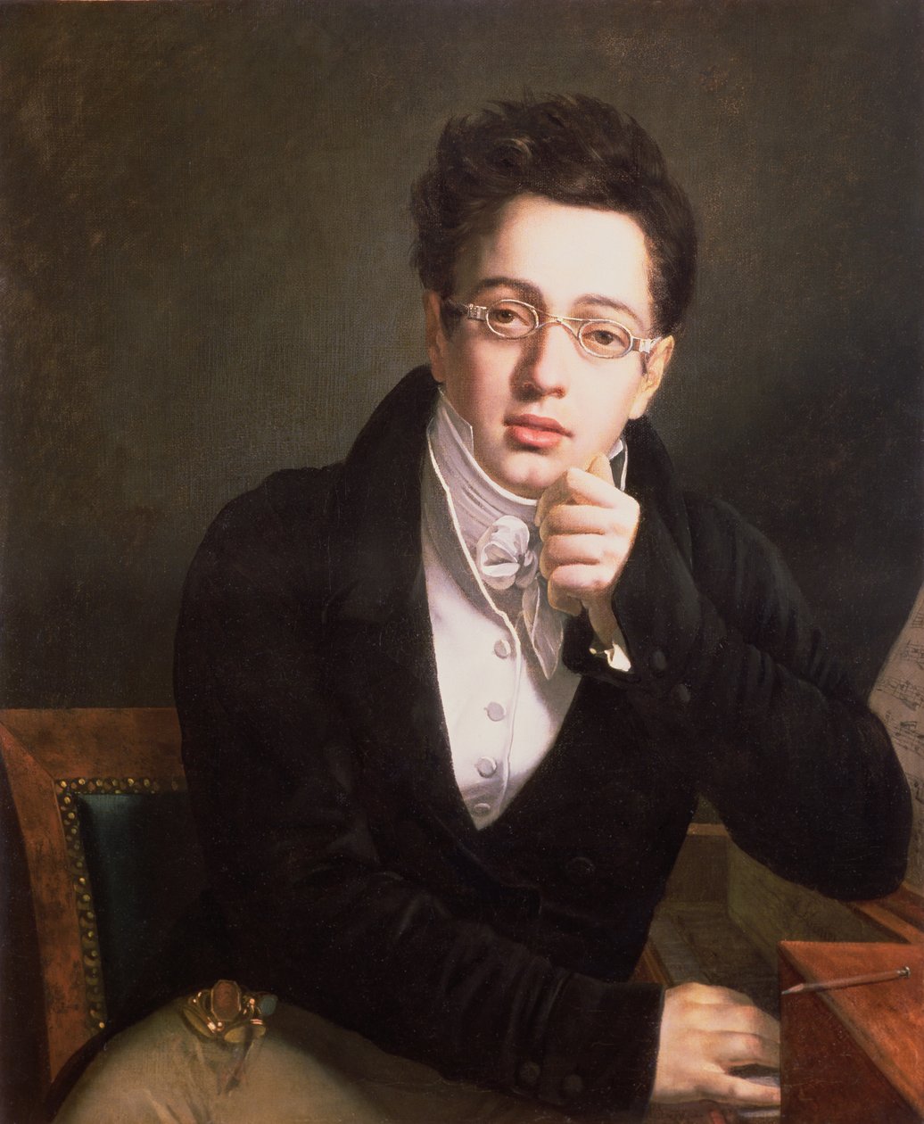 Porträt von Franz Schubert (1797-1828), österreichischer Komponist, im Alter von 17 Jahren, ca. 1814 von Austrian School
