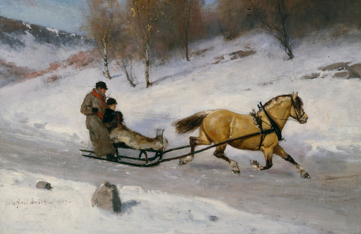 Schlittenfahrt von Axel Hjalmar Ender