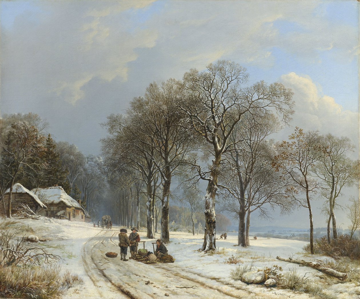 Winterlandschaft, 1835-8 von Barend Cornelis Koekkoek