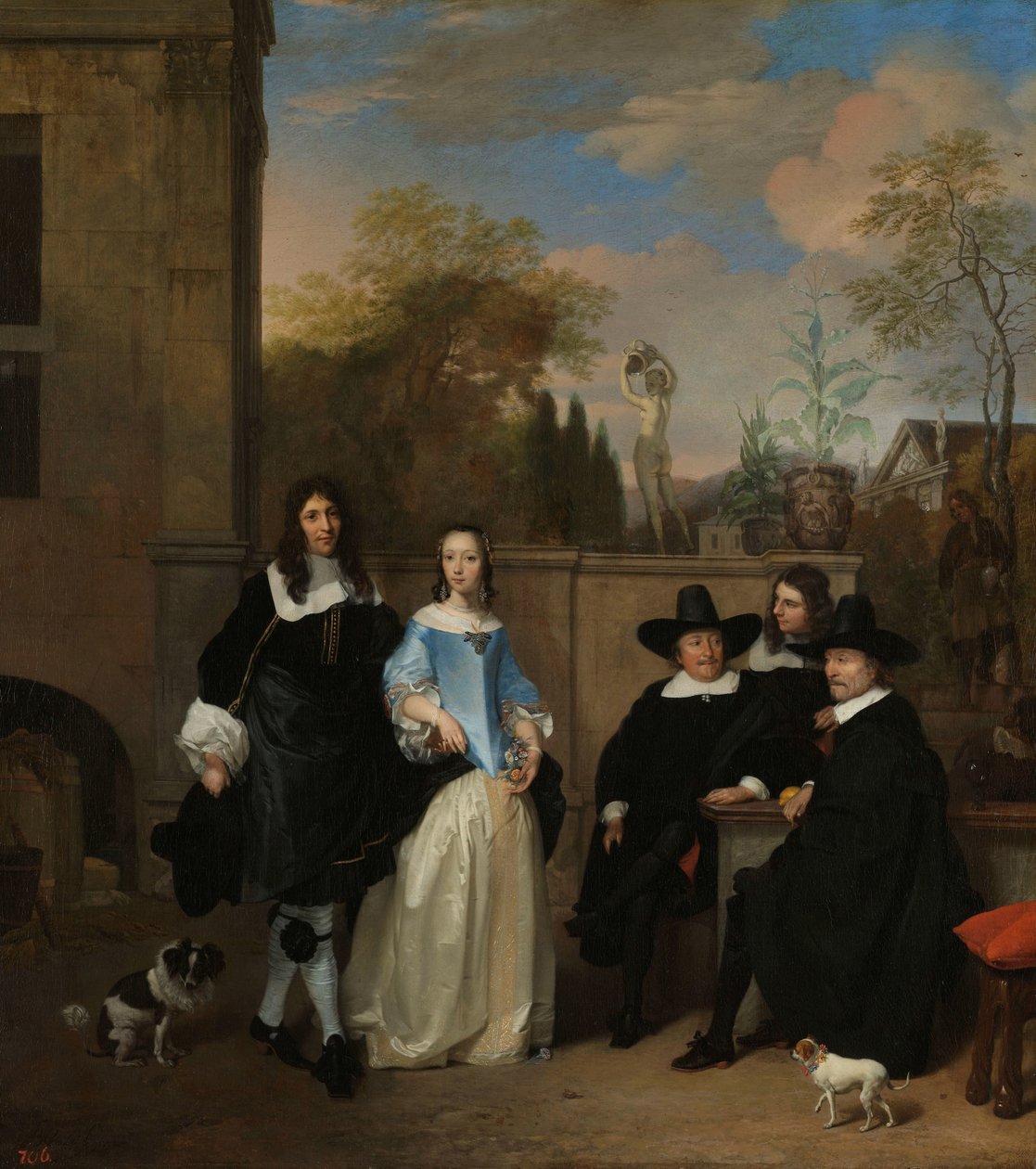 Gesellschaft in einem Garten von Barend Graat