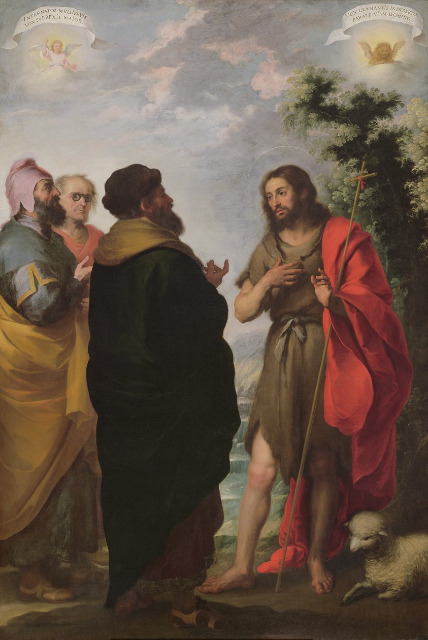 Johannes der Täufer mit den Schriftgelehrten und Pharisäern, ca. 1655 von Bartolomé Esteban Murillo