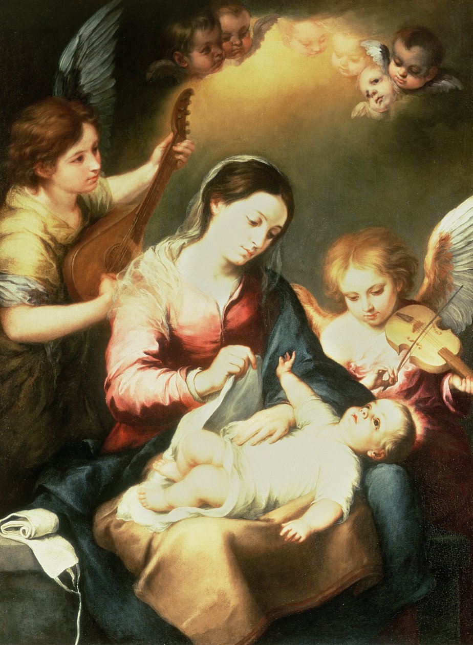 Jungfrau der Windeln von Bartolomé Esteban Murillo