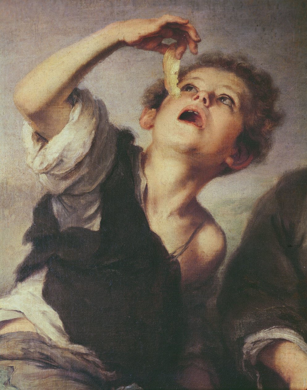 Detail von Kindern, die einen Kuchen essen, 1670-75 von Bartolomé Esteban Murillo