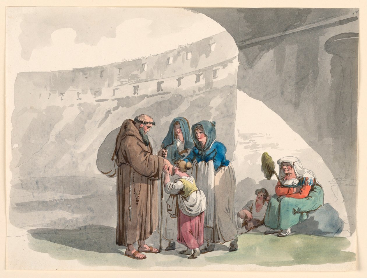 Begrüßung eines Einsiedlers, 1807–08 von Bartolomeo Pinelli