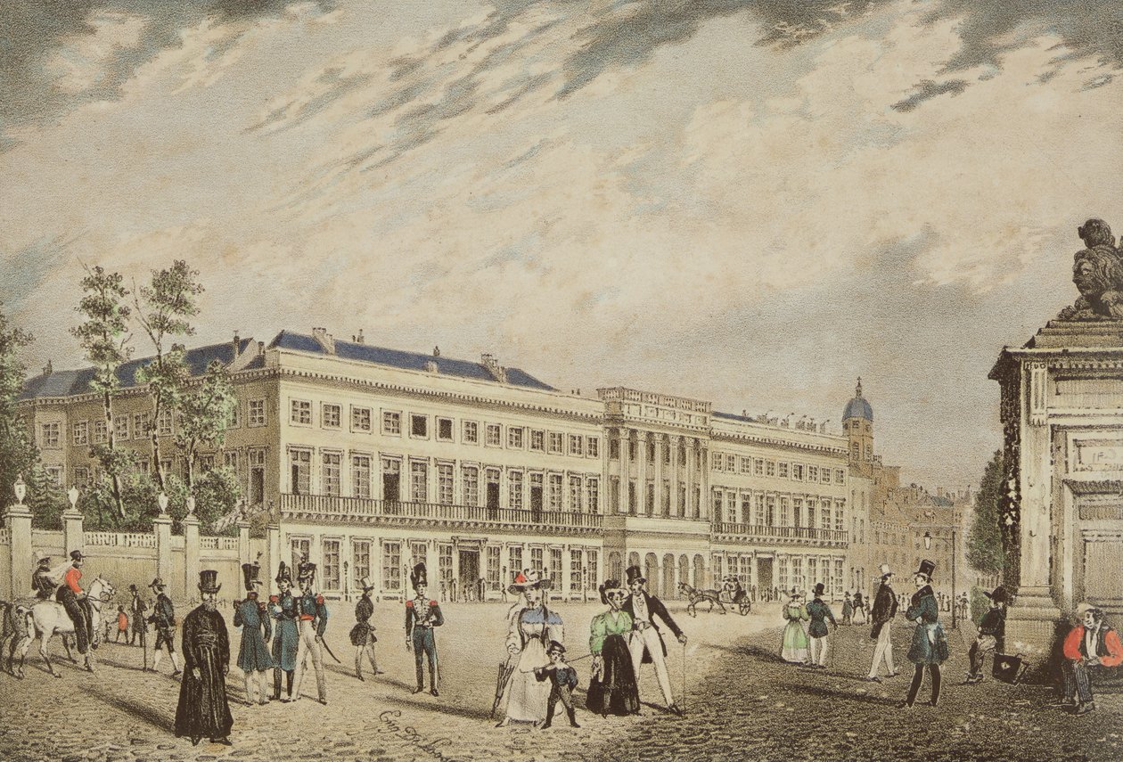 Ansicht des Königspalastes, Brüssel, um 1830 von Basile de Loose