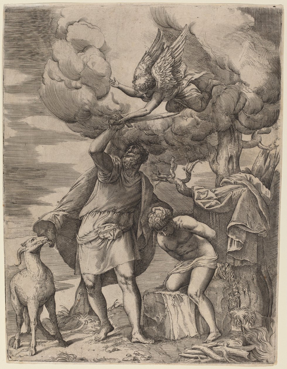 Das Opfer Abrahams von Battista Franco