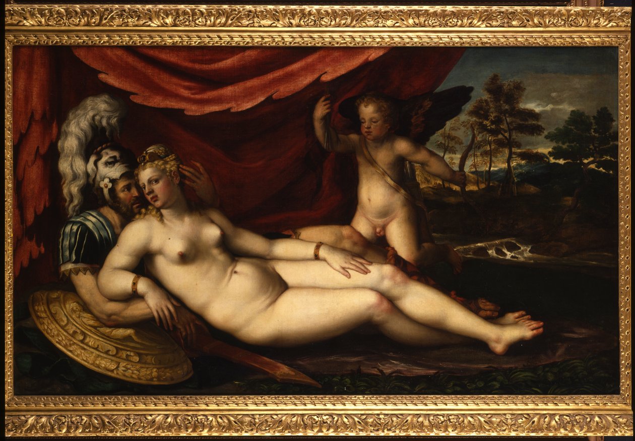 Venus, Mars und Amor von Battista dellAngelo del Moro