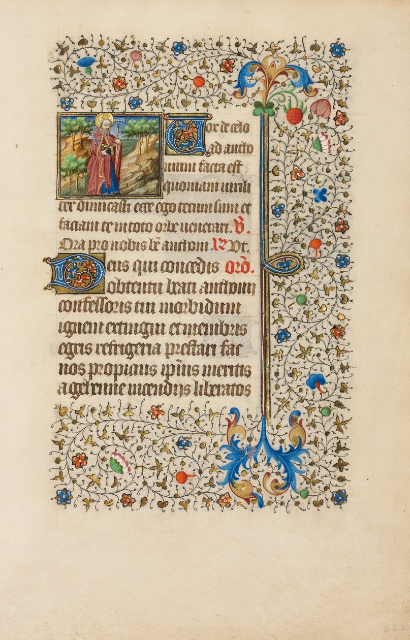 Heiliger Antonius mit einer Axt von Bedford Master