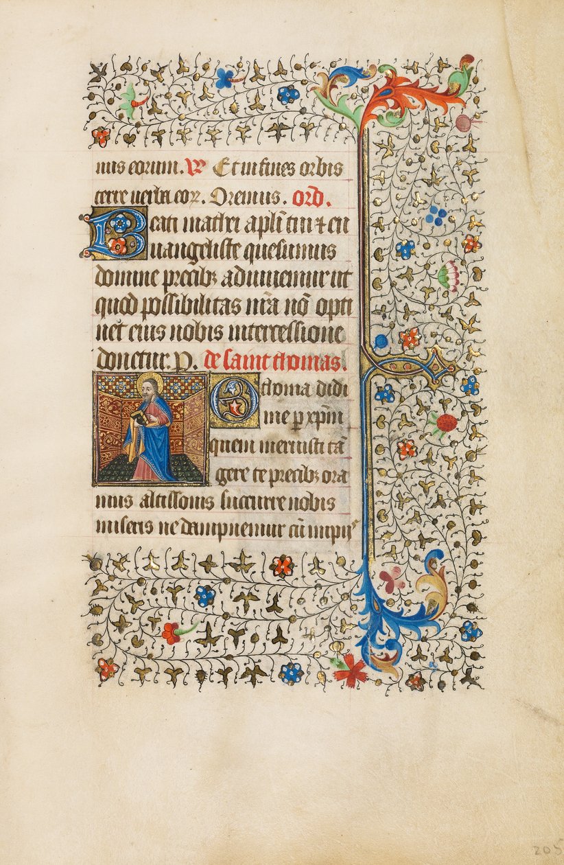 Sankt Thomas mit einem Buch von Bedford Master
